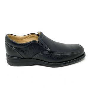 Johnston & Murphy Shuler SGore Black Leather Slip On Black